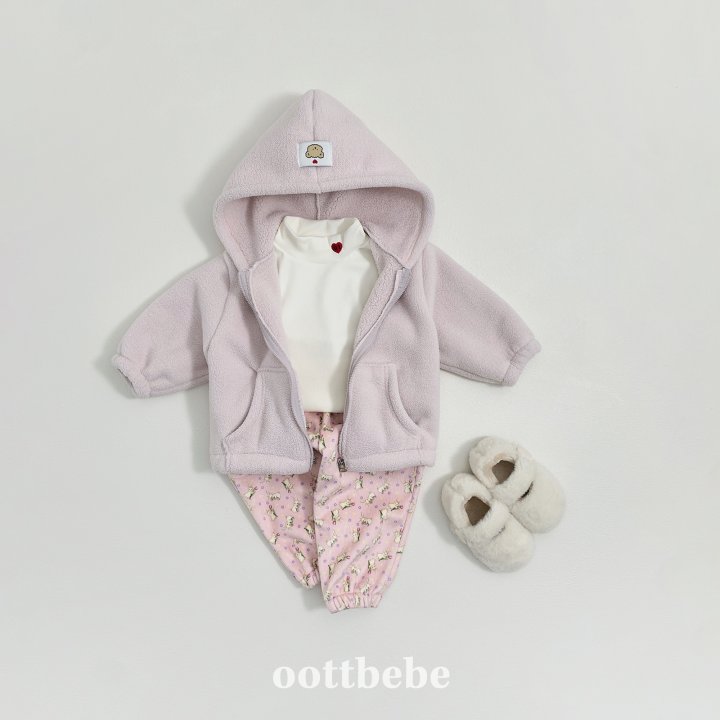 Oott Bebe - Korean Children Fashion - #childrensboutique - Soft Cloud Fleece Zip-Up Jacket - 3
