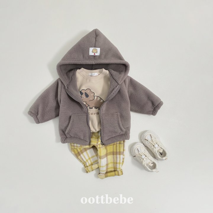 Oott Bebe - Korean Children Fashion - #childrensboutique - Soft Cloud Fleece Zip-Up Jacket - 4