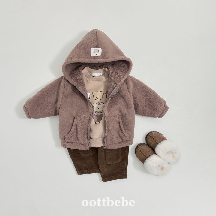 Oott Bebe - Korean Children Fashion - #discoveringself - Soft Cloud Fleece Zip-Up Jacket - 5
