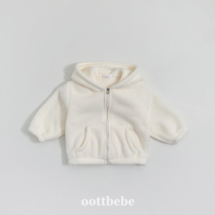 Oott Bebe - Korean Children Fashion - #kidsshorts - Soft Cloud Fleece Zip-Up Jacket - 7