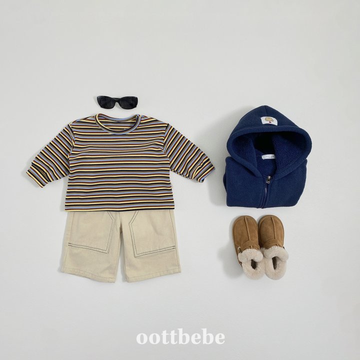 Oott Bebe - Korean Children Fashion - #kidsshorts - Bonbon Ribbed Tee - 2