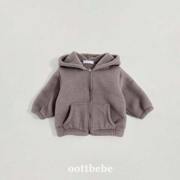 Oott Bebe - Korean Children Fashion - #kidzfashiontrend - Soft Cloud Fleece Zip-Up Jacket - 9