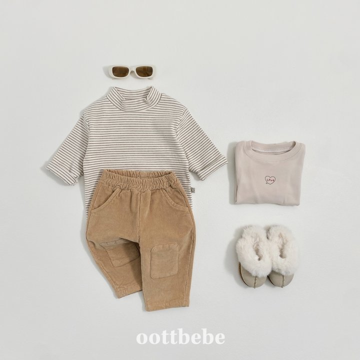 Oott Bebe - Korean Children Fashion - #prettylittlegirls - Corduroy Balloon Pants - 2
