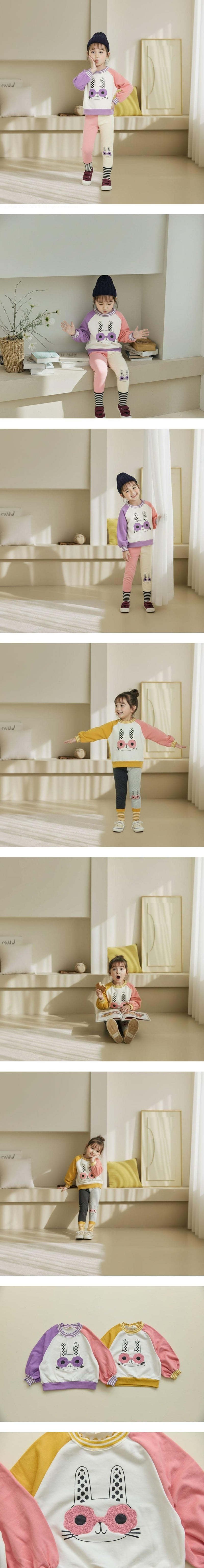 Orange Mom - Korean Children Fashion - #childofig - Boucle Glasses Rabbit Tee