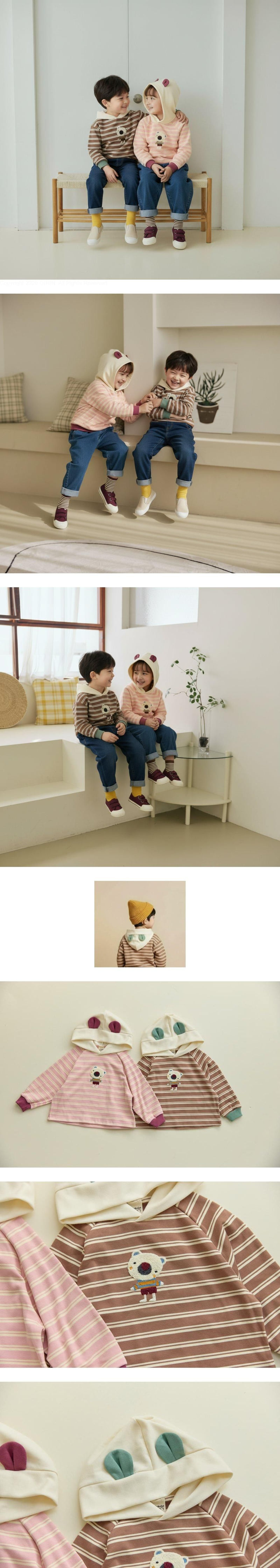 Orange Mom - Korean Children Fashion - #discoveringself - Boucle Bear Hoodie