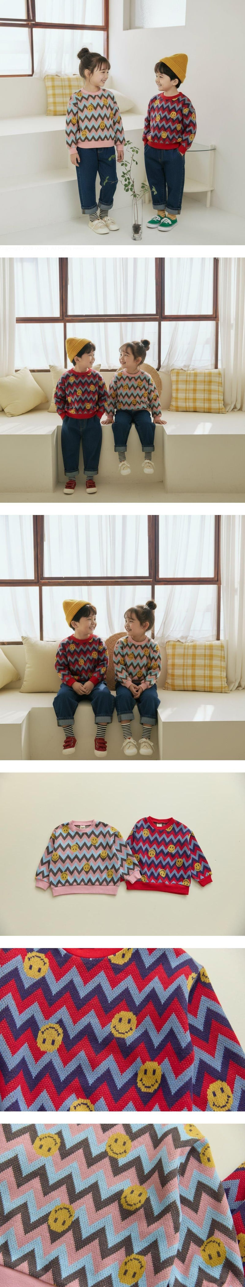 Orange Mom - Korean Children Fashion - #kidzfashiontrend - Knit Smile Tee