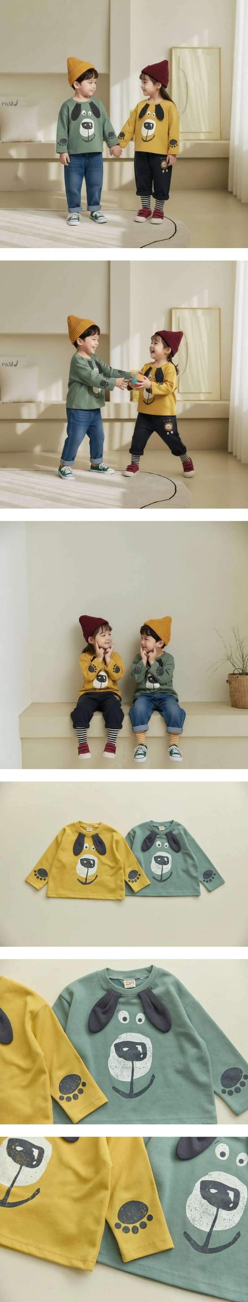 Orange Mom - Korean Children Fashion - #prettylittlegirls - 3D Ear Puppy Tee