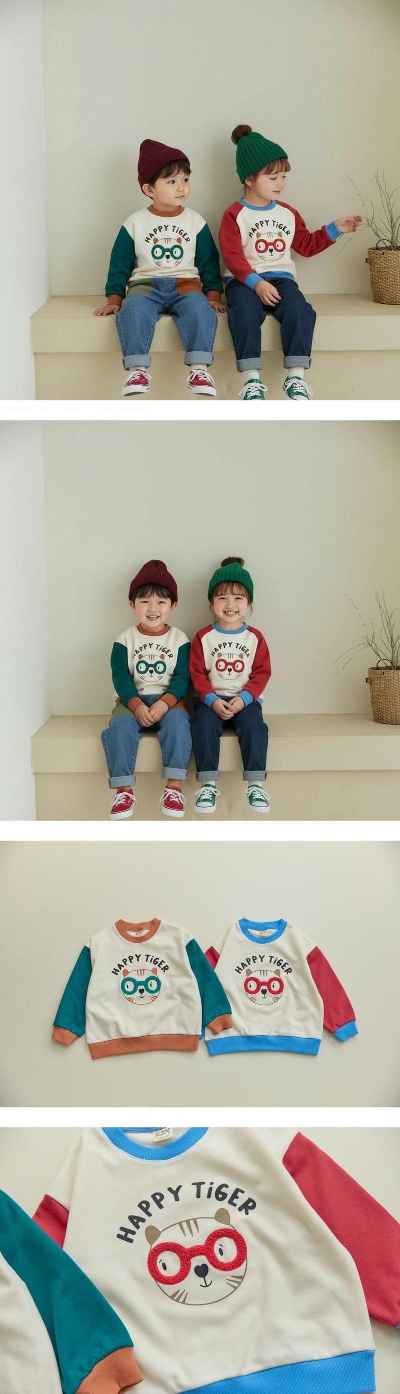 Orange Mom - Korean Children Fashion - #prettylittlegirls - Boucle Glasses Tiger Tee