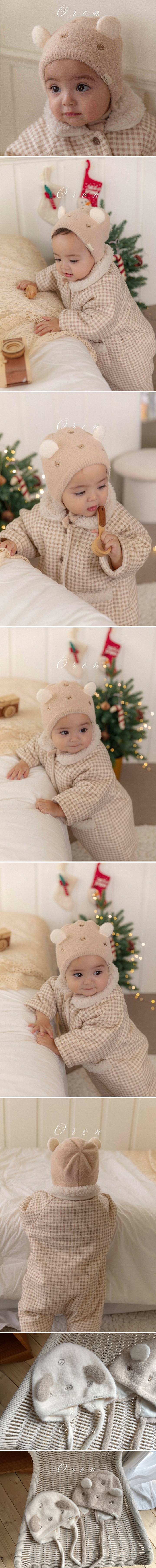 Oren - Korean Baby Fashion - #babyboutiqueclothing - Soft Bear Ear Bonnet