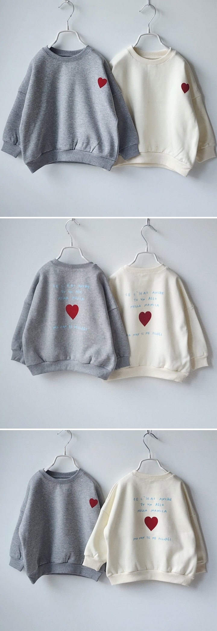 Ossi'i - Korean Children Fashion - #discoveringself - Heart Sweatshirt