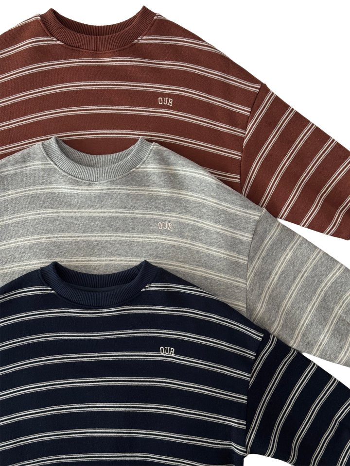 Our - Korean Children Fashion - #childofig - Mood Stripe Sweatshirt - 3
