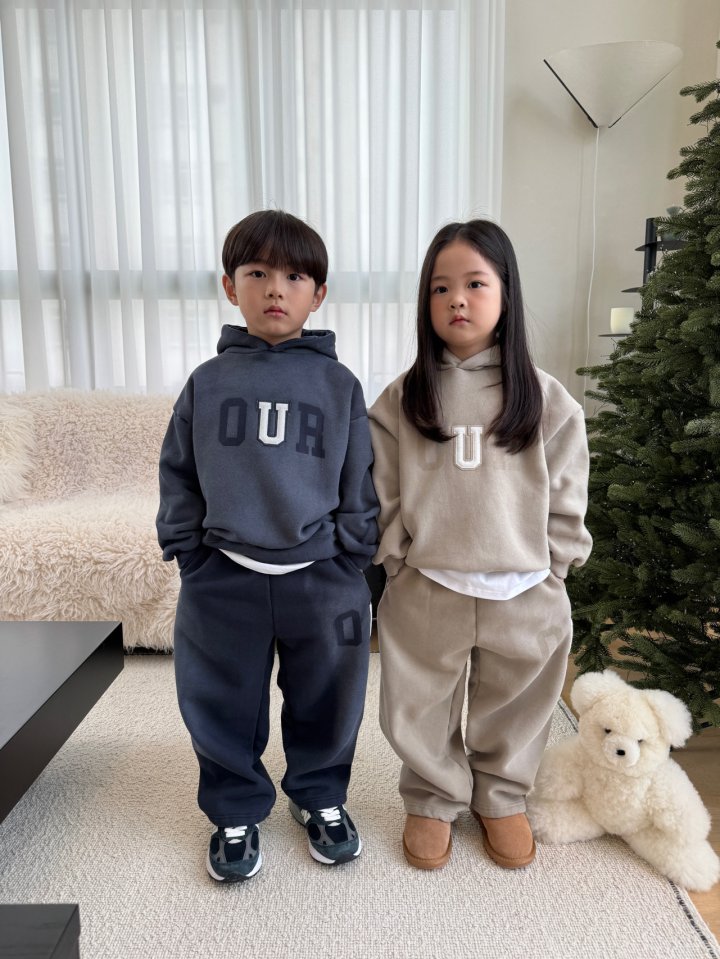 Our - Korean Children Fashion - #childofig - Dusty Hood Top Bottom Set (Junior) - 9