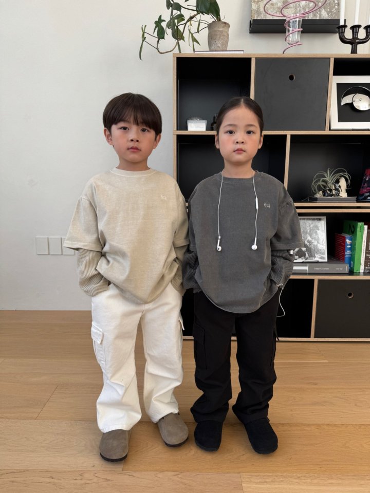 Our - Korean Children Fashion - #childrensboutique - Waffle Layered Tee - 8