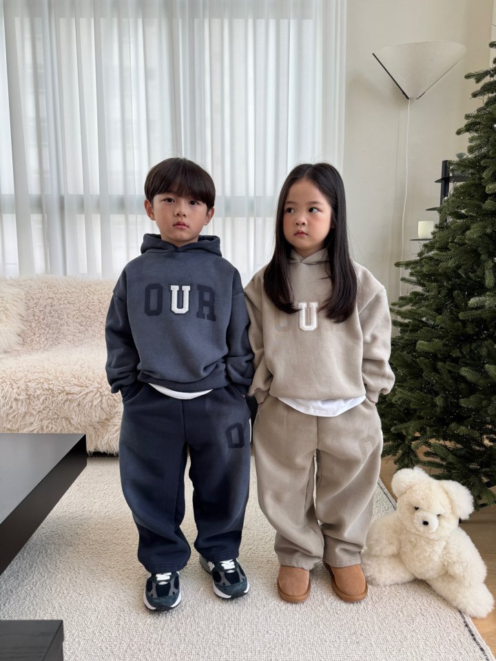Our - Korean Children Fashion - #childrensboutique - Dusty Hood Top Bottom Set (Kids) - 12