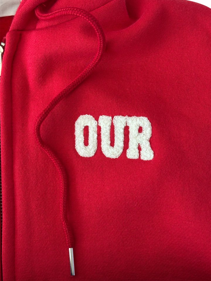 Our - Korean Children Fashion - #discoveringself - Boucle Logo Hood Zip-Up - 3