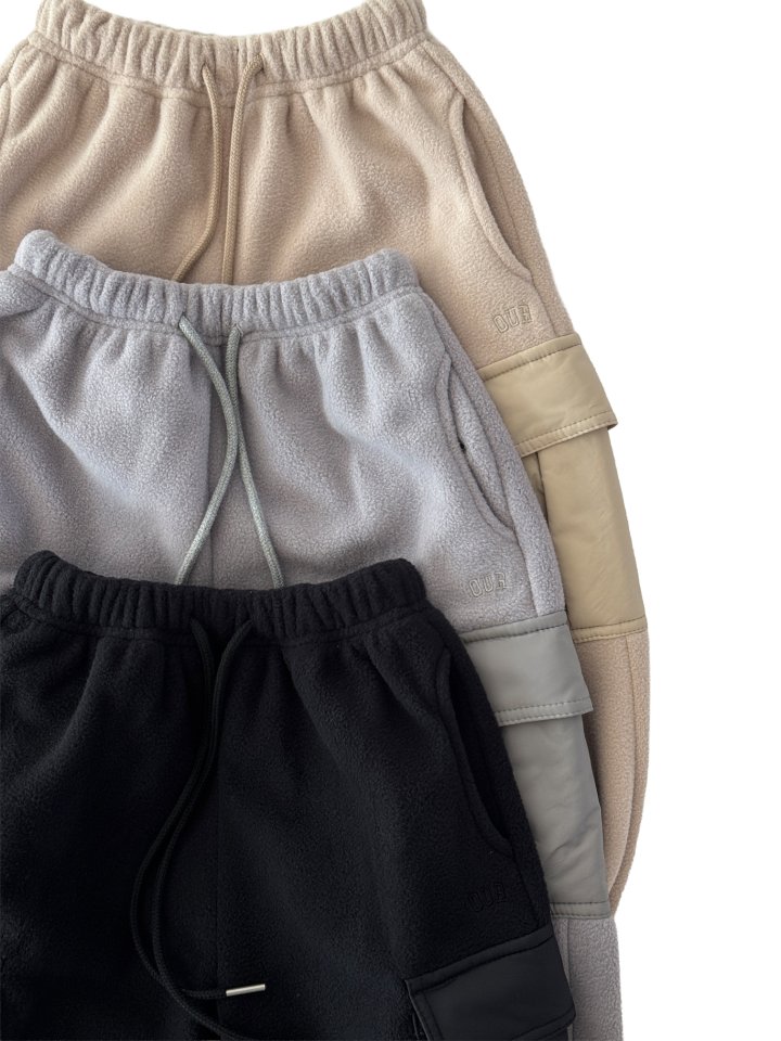 Our - Korean Children Fashion - #kidsshorts - Padded Fleece Cargo Pants - 3