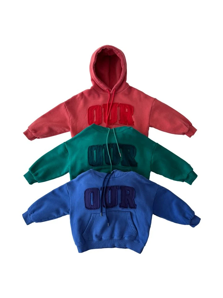 Our - Korean Children Fashion - #kidsshorts - 25 Big Logo Hoodie (Kids)