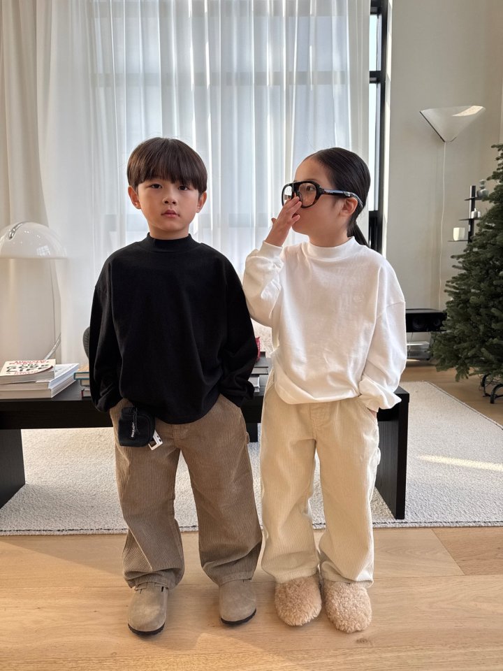 Our - Korean Children Fashion - #kidsshorts - Soft Half Turtleneck Tee - 12