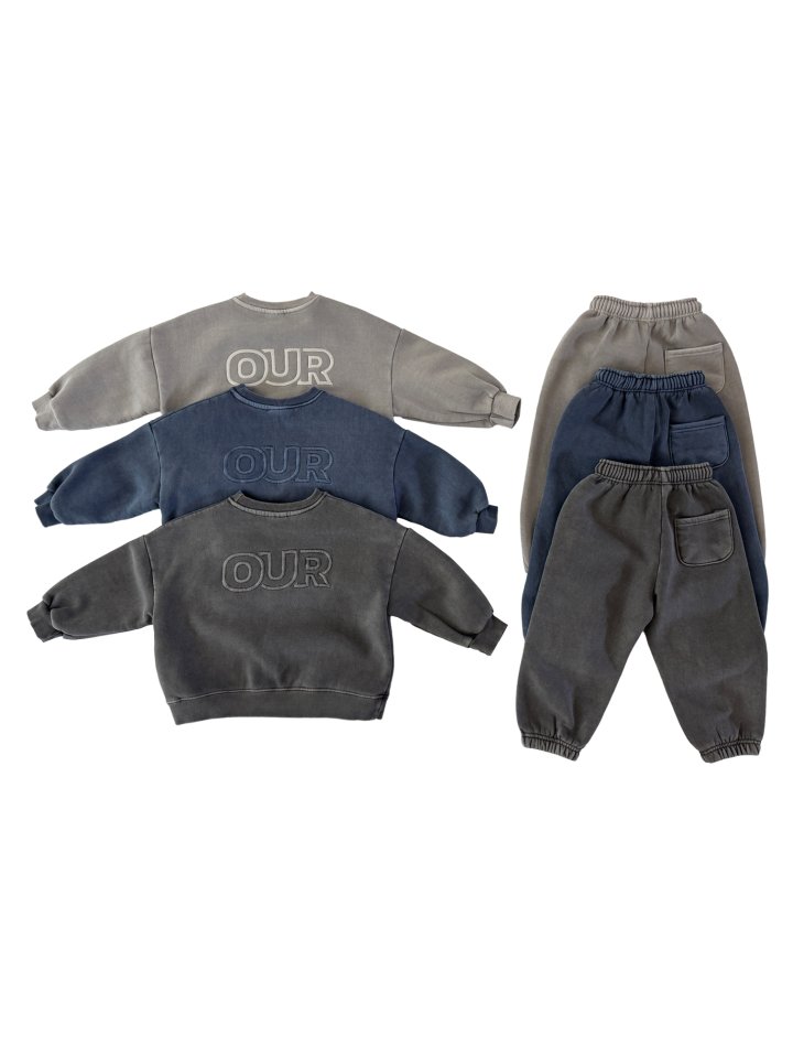 Our - Korean Children Fashion - #kidsshorts - Mark Top Bottom Set - 6