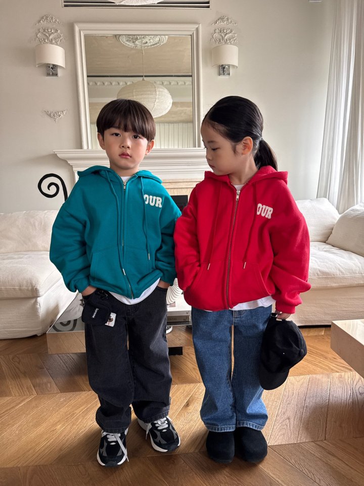 Our - Korean Children Fashion - #kidsstore - Boucle Logo Hood Zip-Up - 6