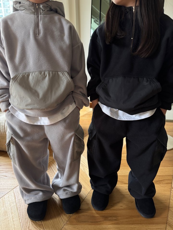 Our - Korean Children Fashion - #kidsshorts - Padded Fleece Cargo Pants - 4