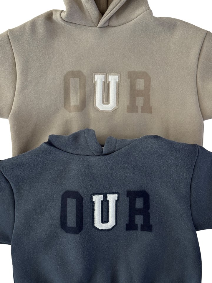 Our - Korean Children Fashion - #kidzfashiontrend - Dusty Hood Top Bottom Set (Junior) - 3