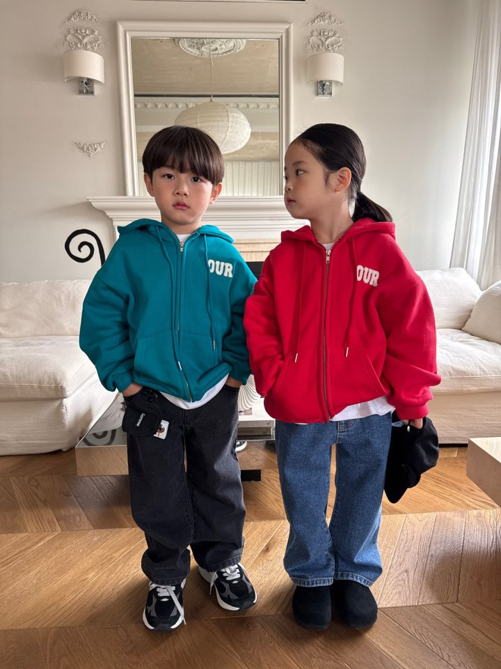 Our - Korean Children Fashion - #littlefashionista - Boucle Logo Hood Zip-Up - 9