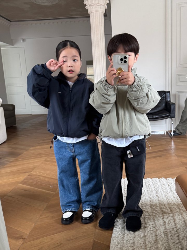 Our - Korean Children Fashion - #littlefashionista - Ripple Wide Denim Pants - 8