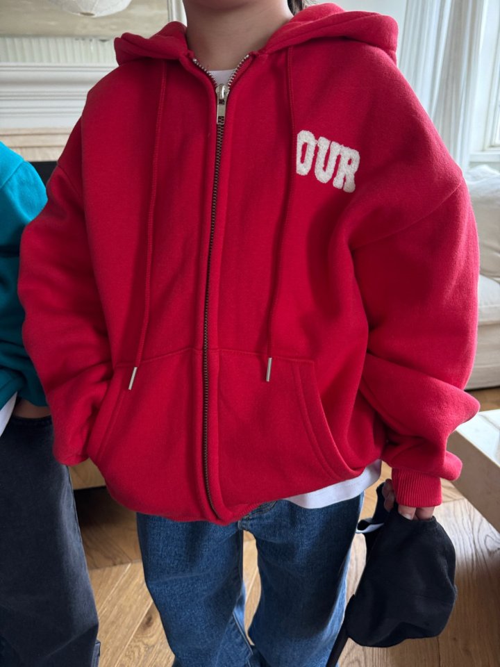 Our - Korean Children Fashion - #magicofchildhood - Boucle Logo Hood Zip-Up - 10