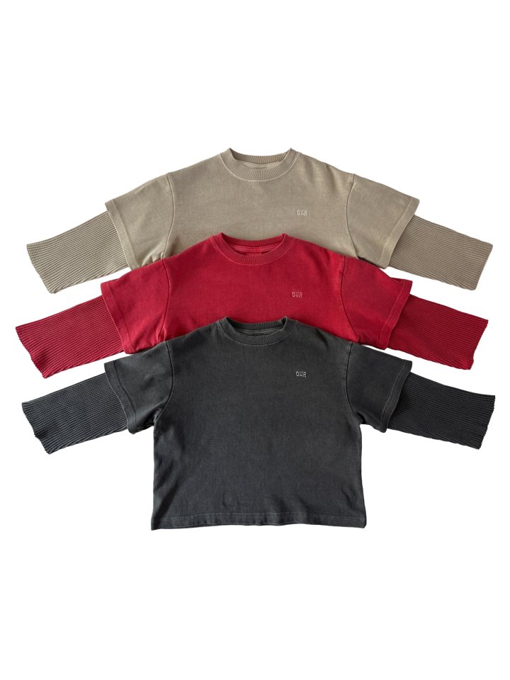Our - Korean Children Fashion - #magicofchildhood - Waffle Layered Tee