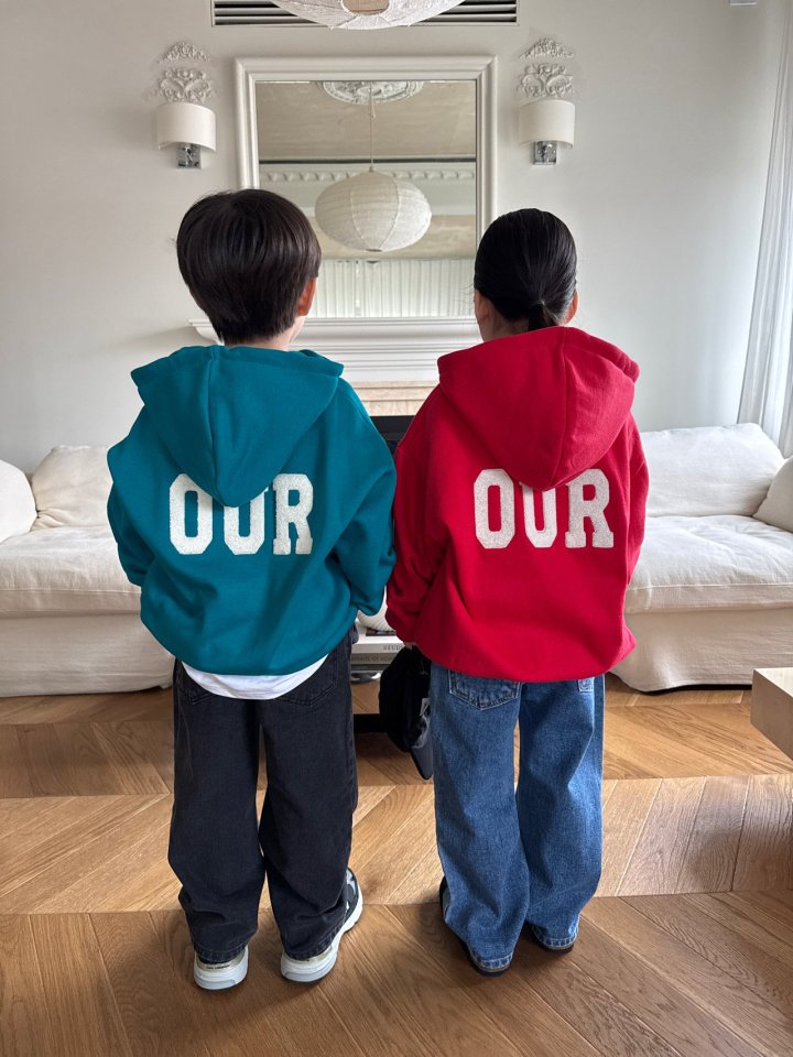 Our - Korean Children Fashion - #prettylittlegirls - Boucle Logo Hood Zip-Up - 12