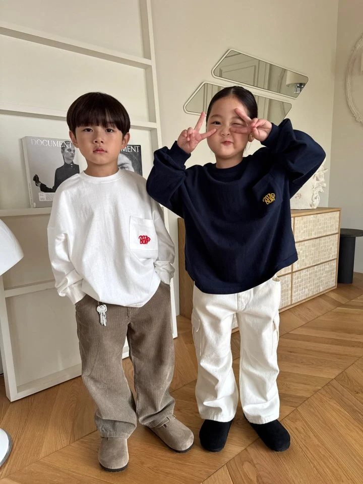 Our - Korean Children Fashion - #todddlerfashion - Chest Pocket Tee - 5