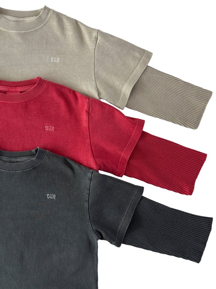 Our - Korean Children Fashion - #prettylittlegirls - Waffle Layered Tee - 4