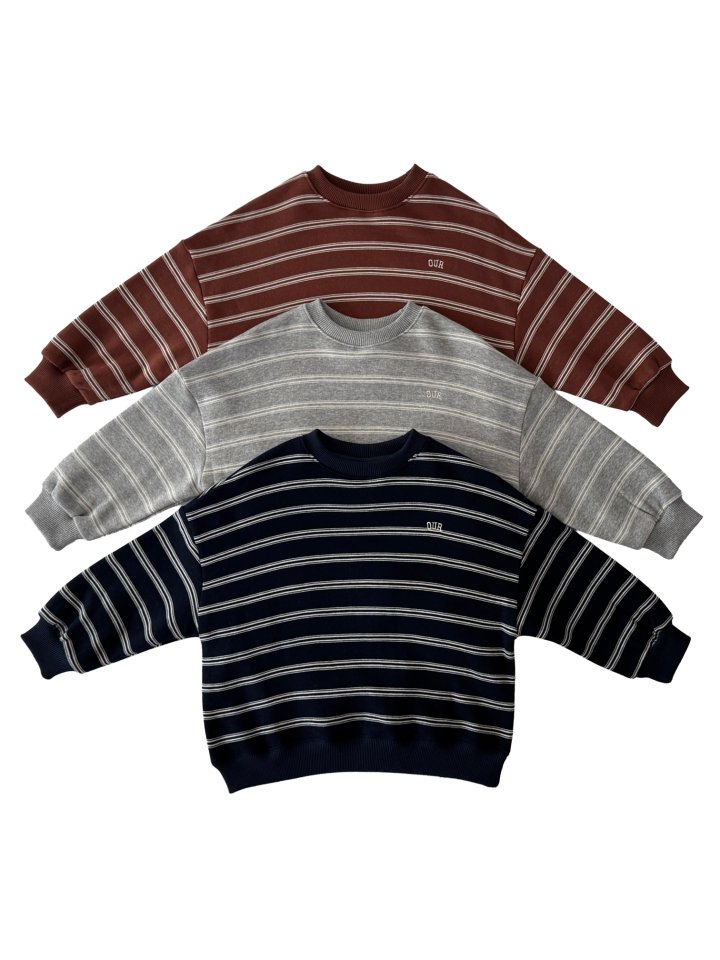Our - Korean Children Fashion - #toddlerclothing - Mood Stripe Sweatshirt