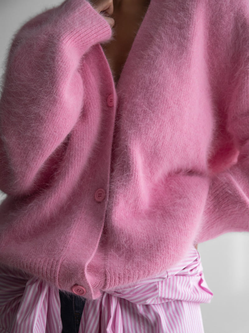 Paper Moon - Korean Women Fashion - #momslook - Luxe Mink Angora Knit Cardigan