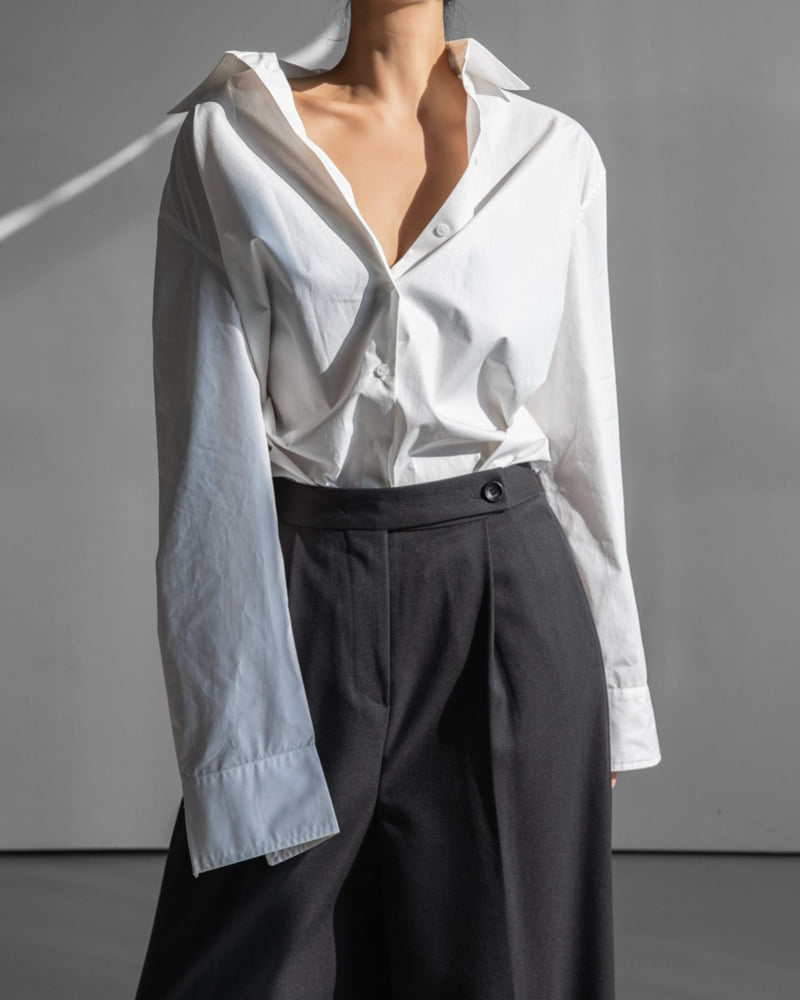 Paper Moon - Korean Women Fashion - #womensfashion - Classic Premium Cotton Button Down Shirt - 4