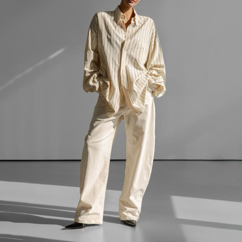 Paper Moon - Korean Women Fashion - #momslook - Classic Corduroy Volume Pants