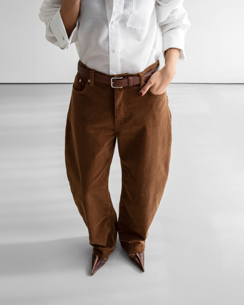Paper Moon - Korean Women Fashion - #momslook - Classic Corduroy Volume Pants - 5