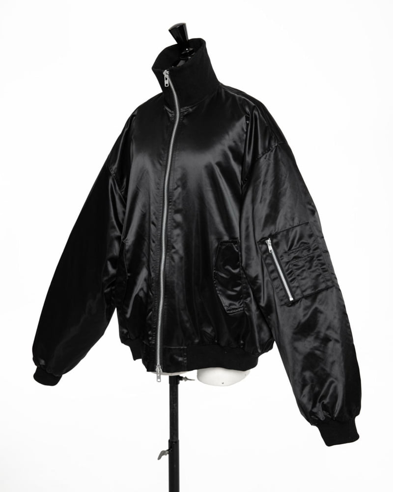 Paper Moon - Korean Women Fashion - #momslook - Oversized High Neck Padded Bomber Jacket - 3