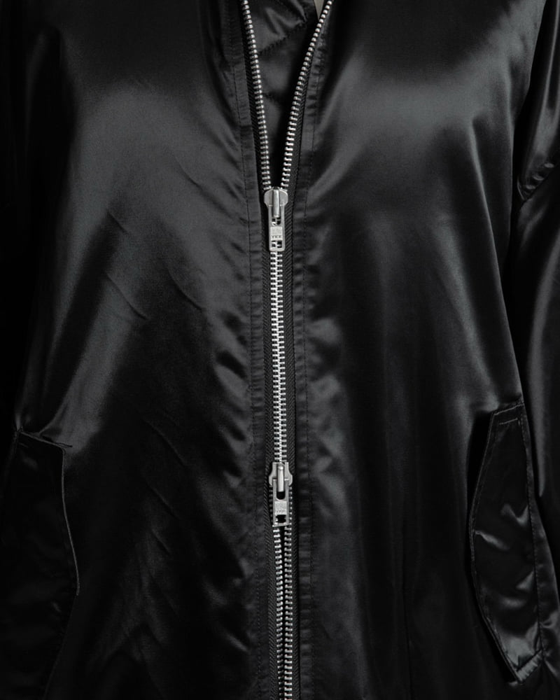 Paper Moon - Korean Women Fashion - #momslook - Oversized High Neck Padded Bomber Jacket - 5