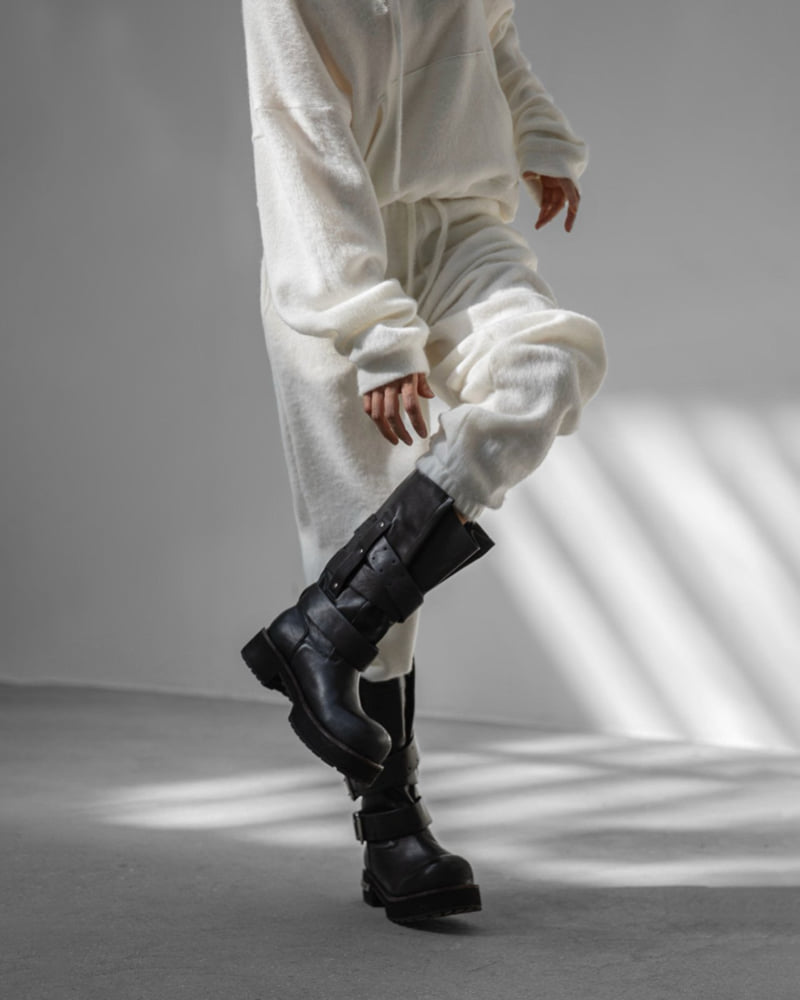 Paper Moon - Korean Women Fashion - #momslook - Hairy Texture Cozy Jogger Pants - 5