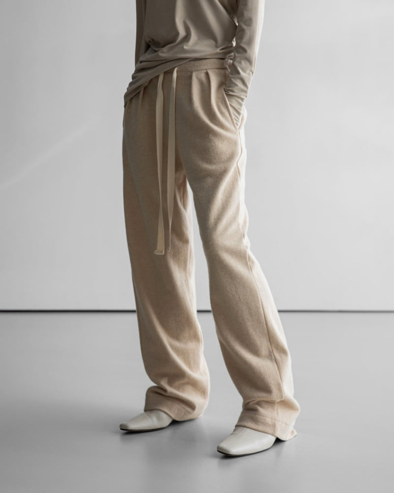 Paper Moon - Korean Women Fashion - #momslook - Wool Pintuck Lounge Trousers - 11
