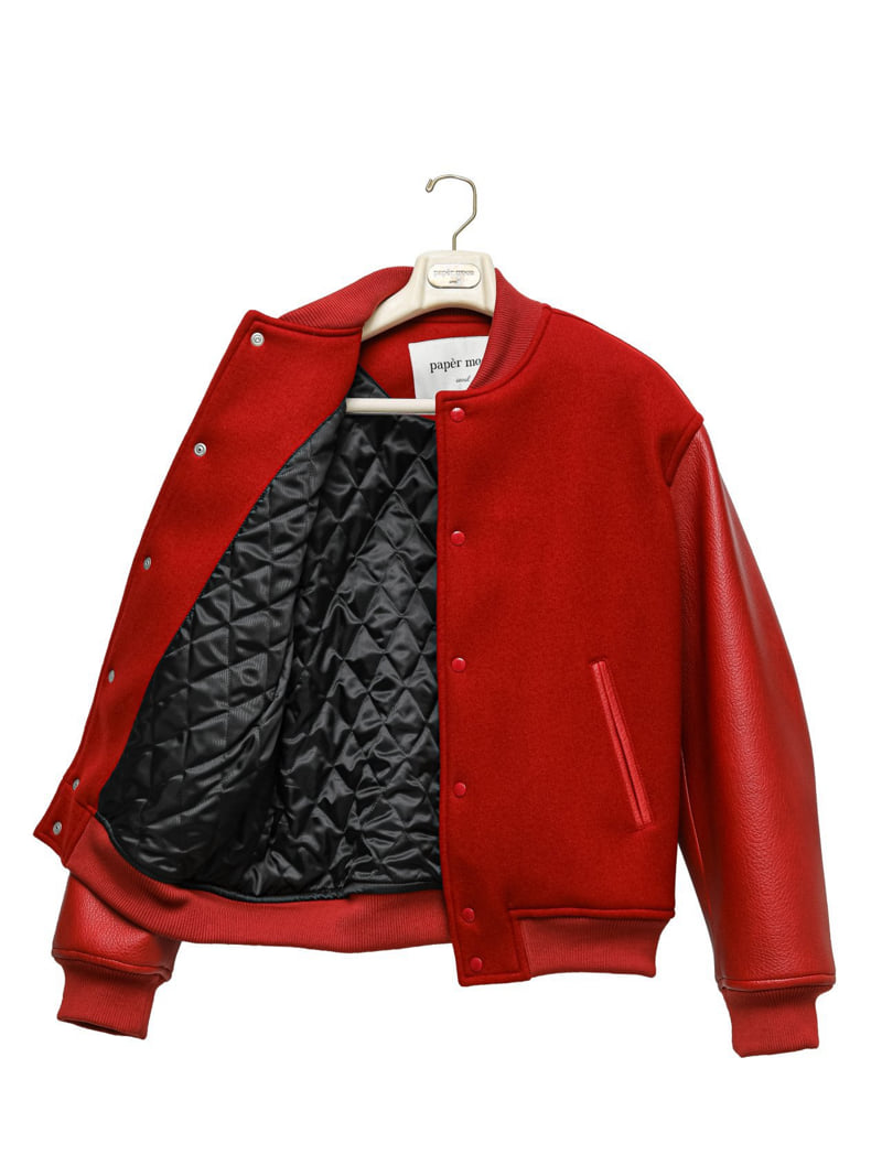 Paper Moon - Korean Women Fashion - #momslook - Classic Oversized Stadium Jacket - 12