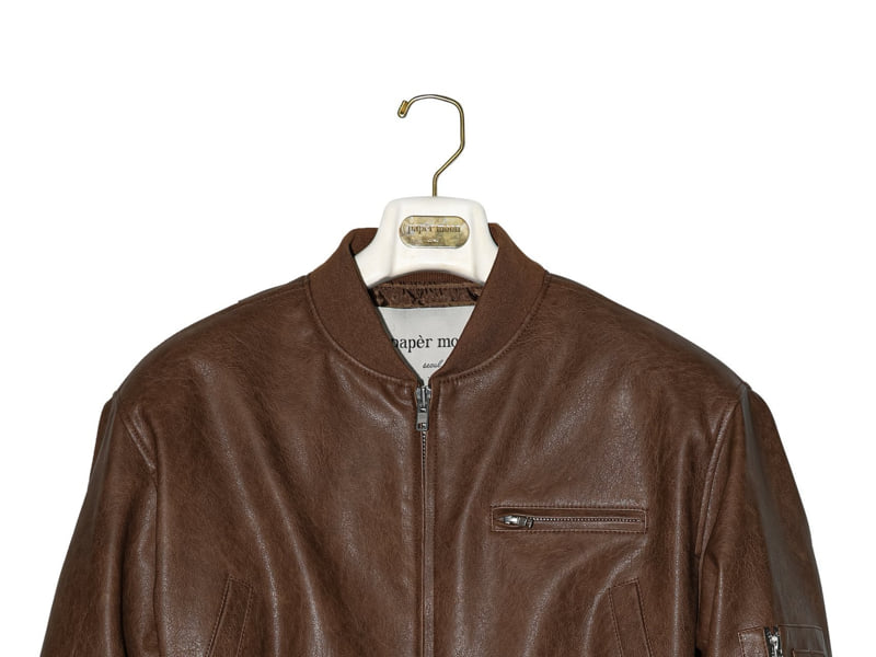 Paper Moon - Korean Women Fashion - #momslook - Vegan Cropped Pull Up Bomber Jacket - 9