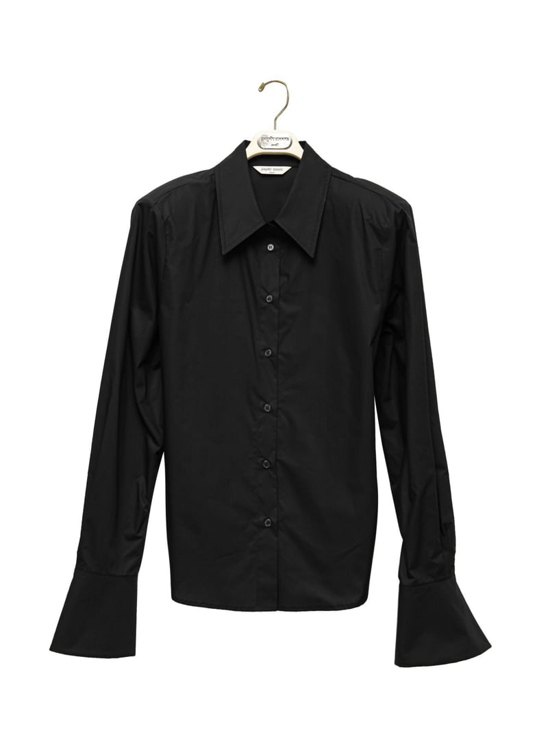 Paper Moon - Korean Women Fashion - #momslook - Wing Cuffs Detail Button Down Shirt - 6