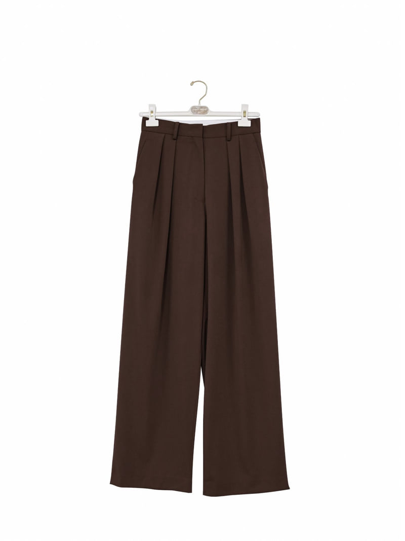 Paper Moon - Korean Women Fashion - #momslook - Low Waist Double Pleat Wide Trousers - 3