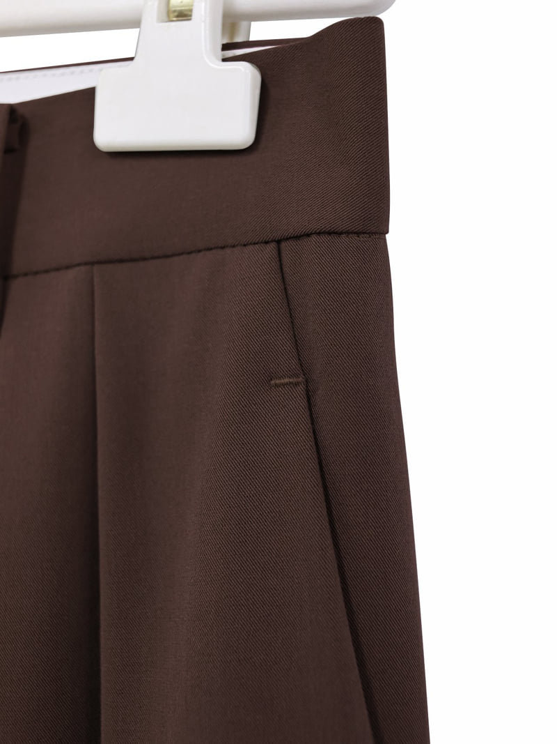Paper Moon - Korean Women Fashion - #momslook - Low Waist Double Pleat Wide Trousers - 7