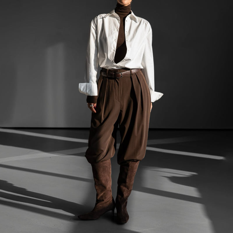 Paper Moon - Korean Women Fashion - #momslook - Classic Premium Cotton Button Down Shirt - 2