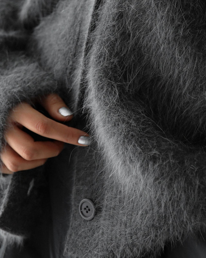 Paper Moon - Korean Women Fashion - #pursuepretty - Luxe Mink Angora Knit Cardigan - 9