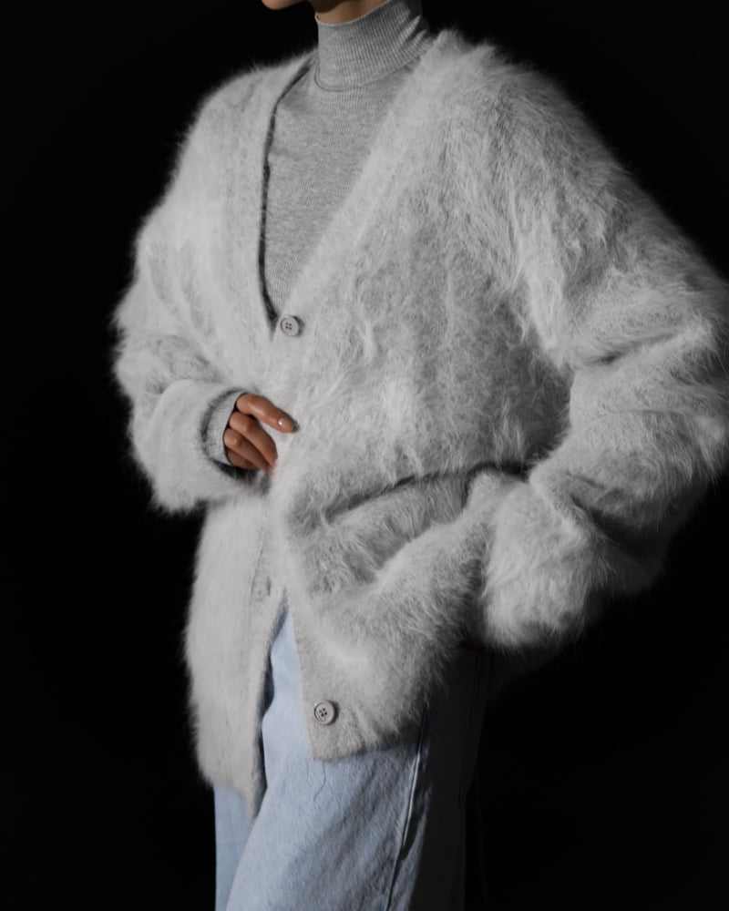 Paper Moon - Korean Women Fashion - #restrostyle - Luxe Mink Angora Knit Cardigan - 10